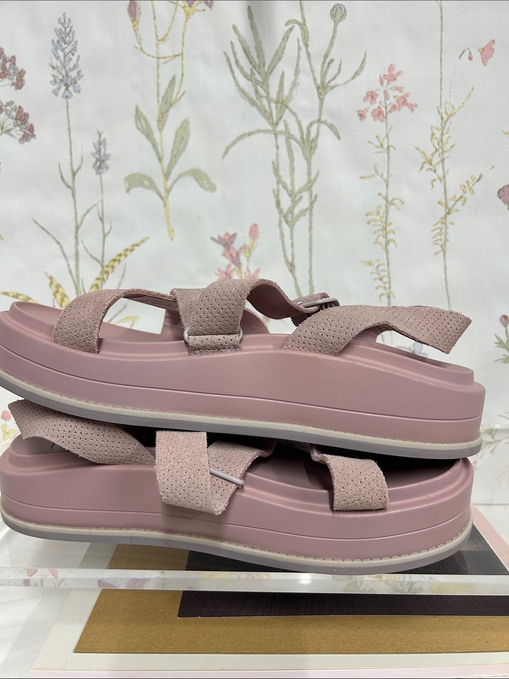 Chaco Women's Platform Sandals in Dusty Rose - Picture 3 of 9